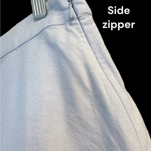 Vineyard Vines Women’s Border Stripe Oxford Swing Skirt Sz 6 Butter Yellow/ Blue - Picture 7 of 9